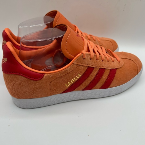RARE NWT Adidas Gazelle ‘Orange Red' EF6503 The Originals W 7.5 M 6 - Picture 8 of 16